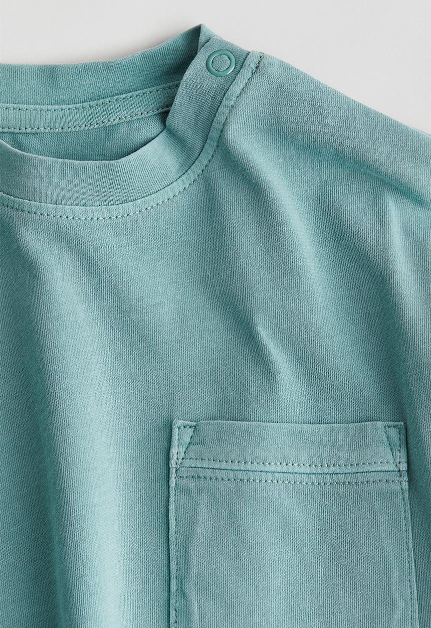 H&M - Washed-look T-shirt - turquoise