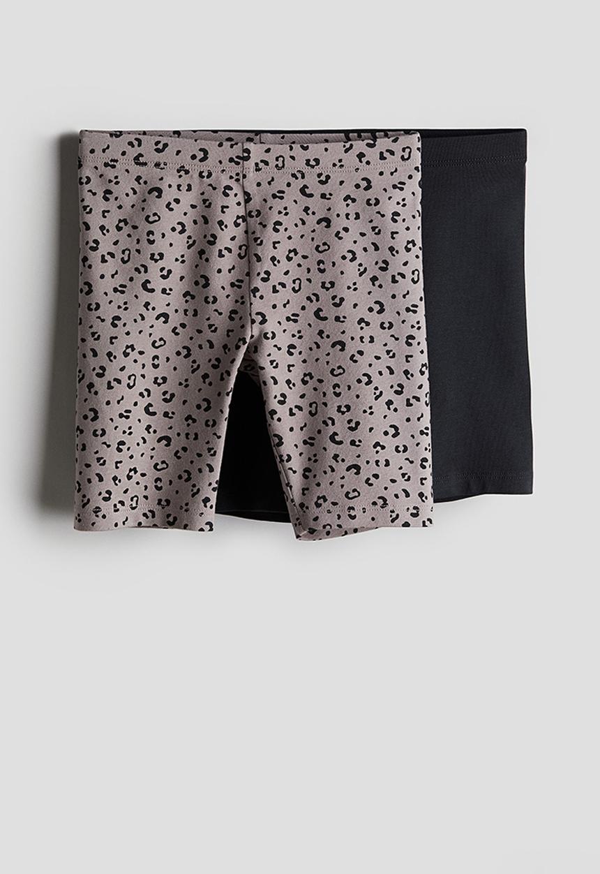 H&M - 2-Pack cycling shorts - mole & leopard print