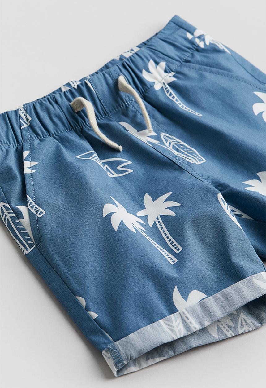 H&M - Cotton shorts - blue palm trees