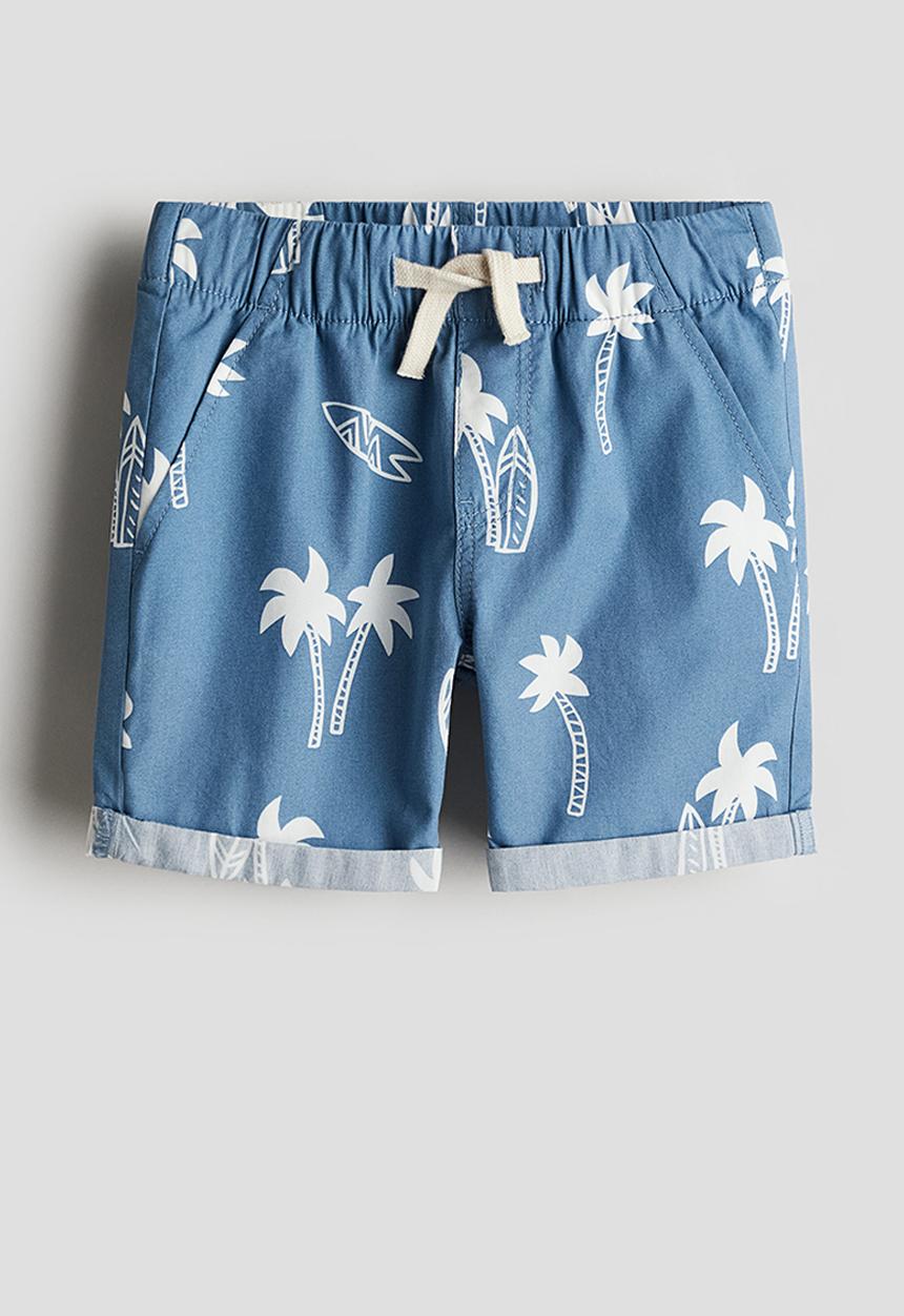 H&M - Cotton shorts - blue palm trees
