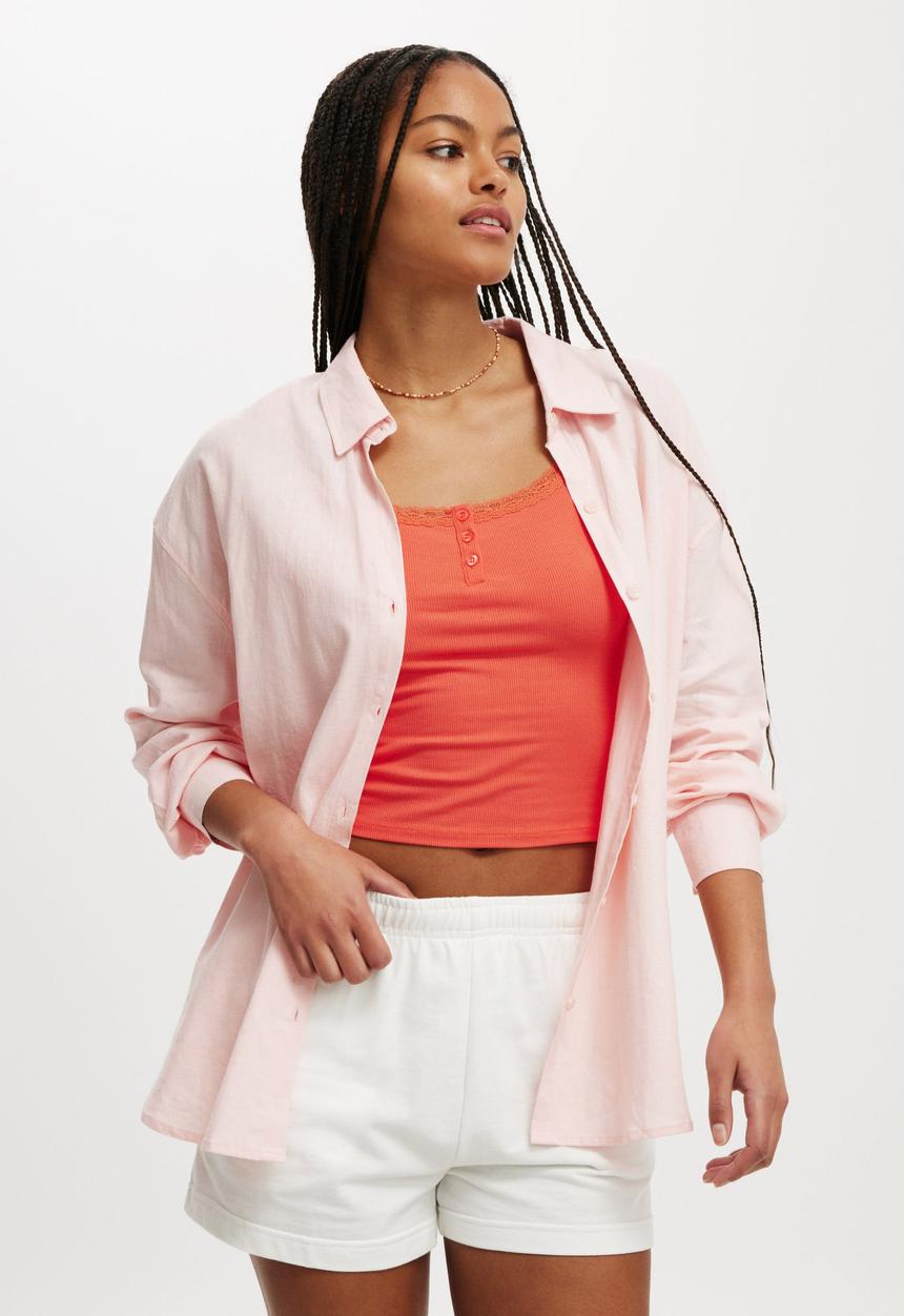 Cotton On - Haven Long Sleeve Shirt - Cherry Blossom