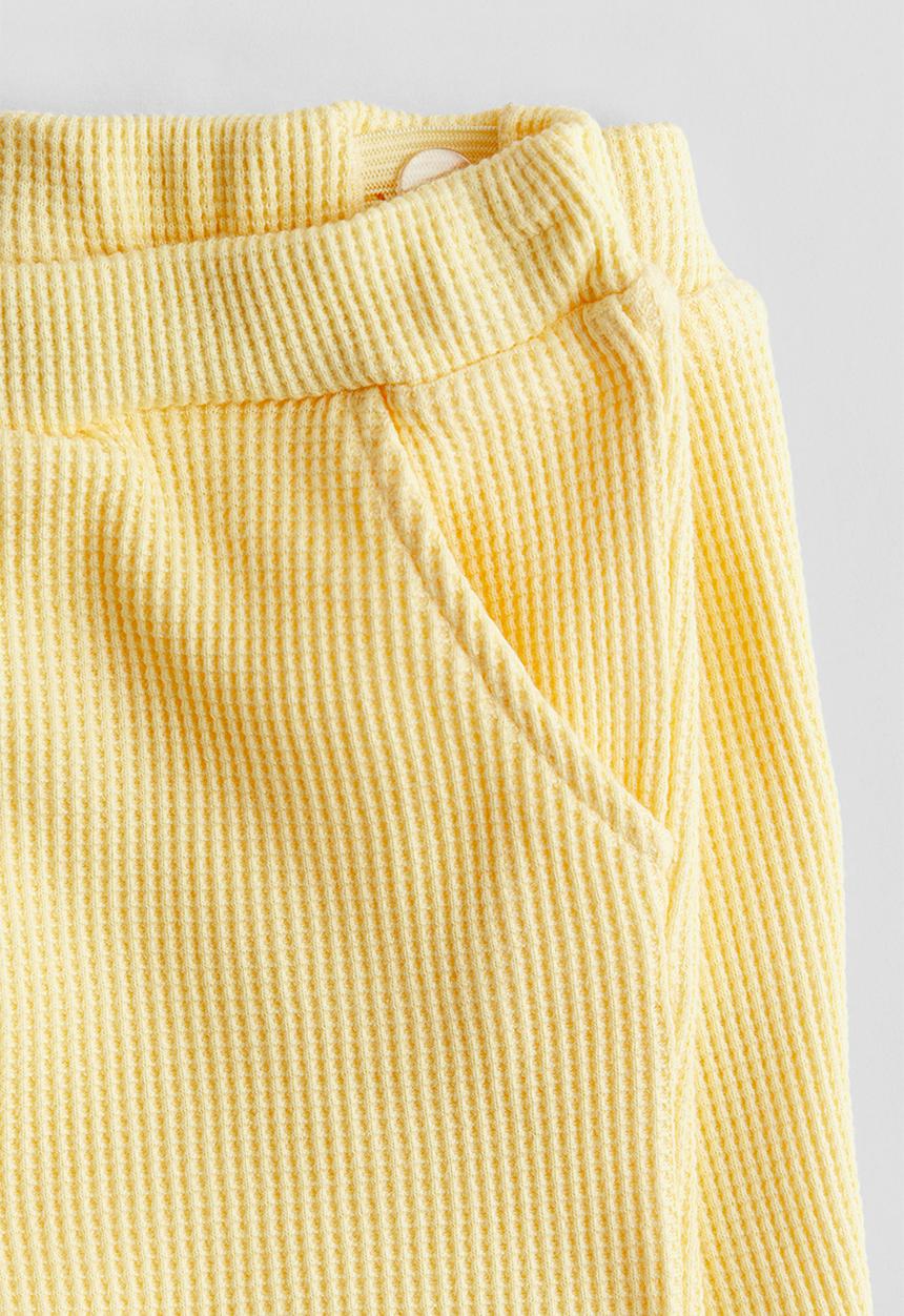 H&M - 2-piece waffled cotton set - yellow