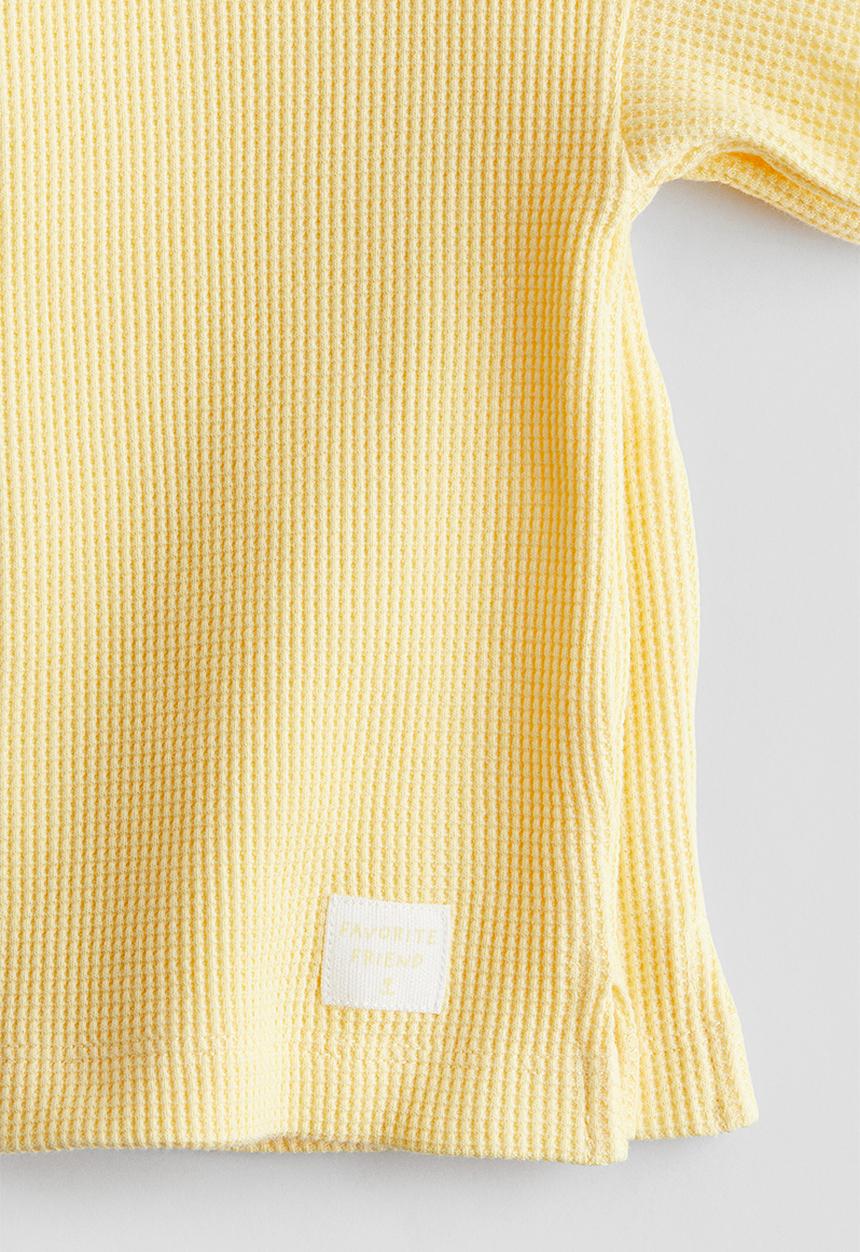 H&M - 2-piece waffled cotton set - yellow