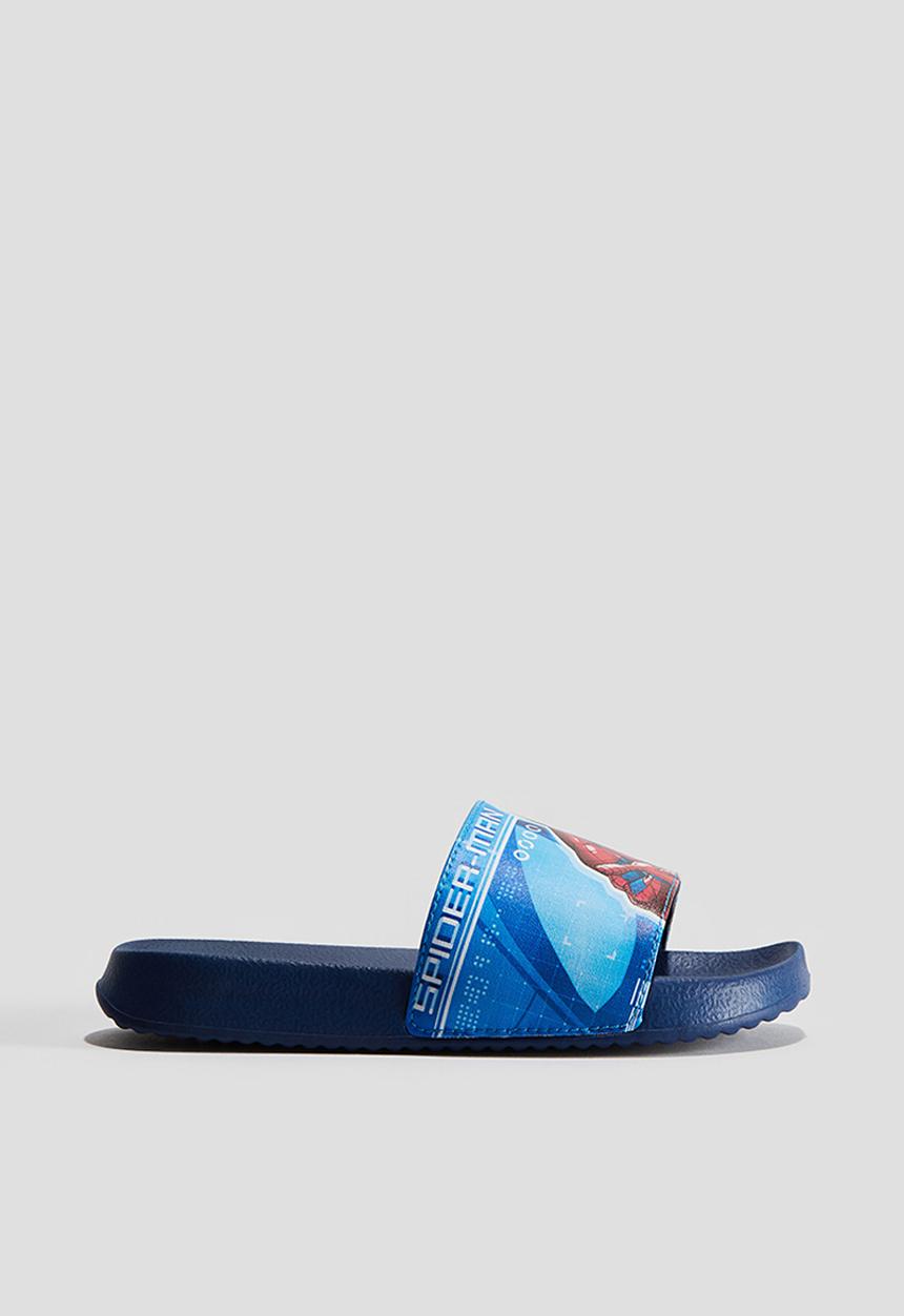 H&M - Printed pool shoes - dark blue spider-man