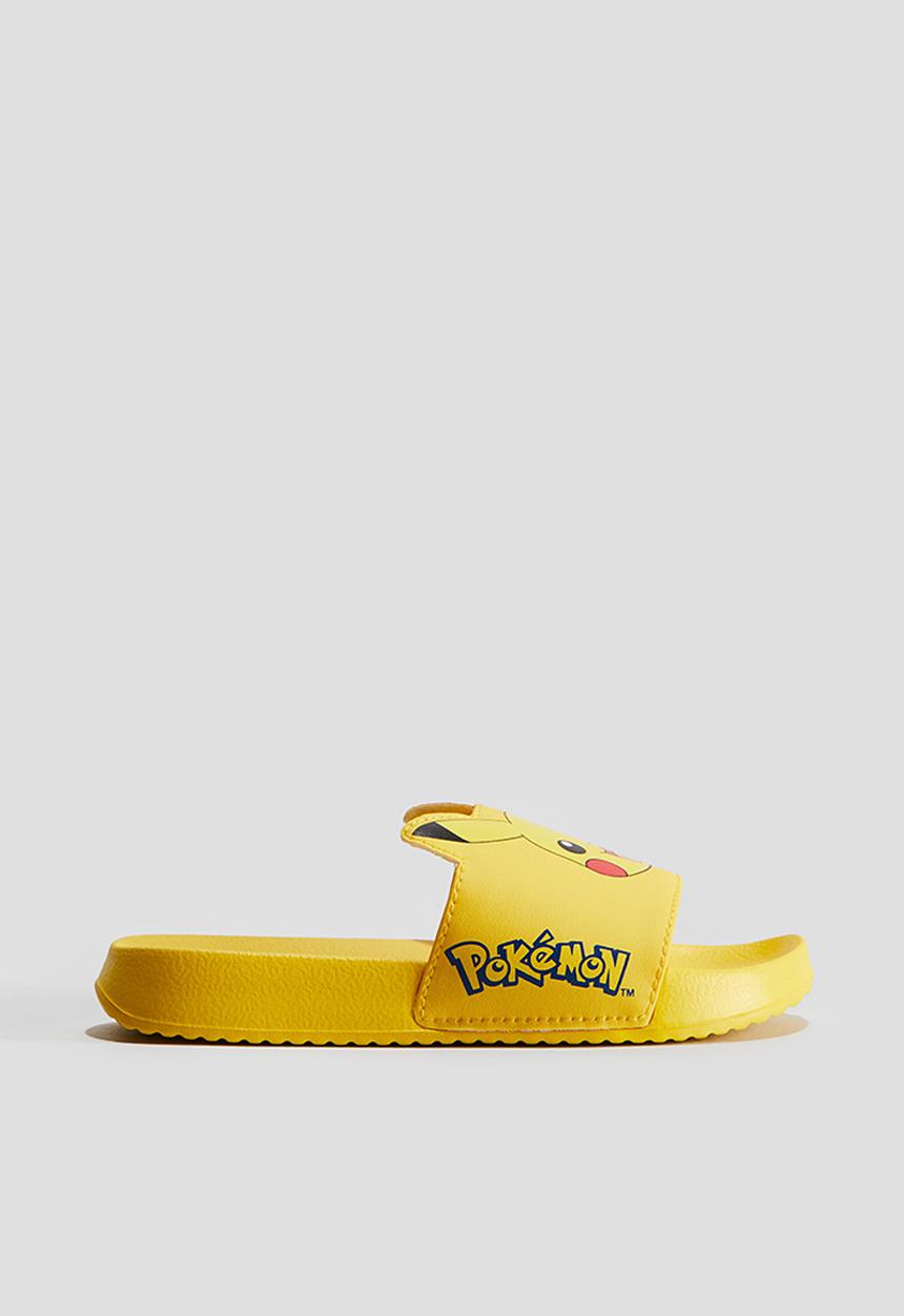 H&M - Printed pool shoes - yellow pokémon
