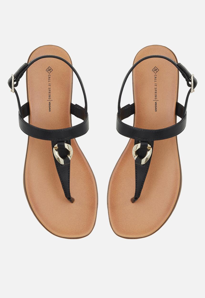 Call It Spring - Emmaliine Slingback Thong - Black