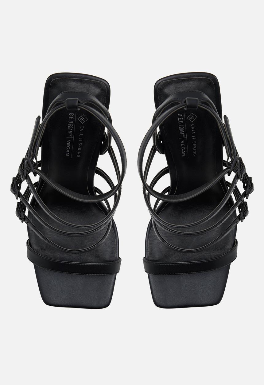Call It Spring - Peytonn Ankle Strap Stiletto - Black