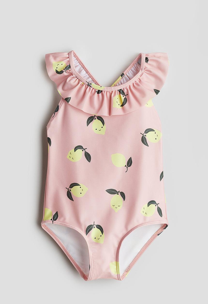 H&M - Flounce-trimmed swimsuit - light pink