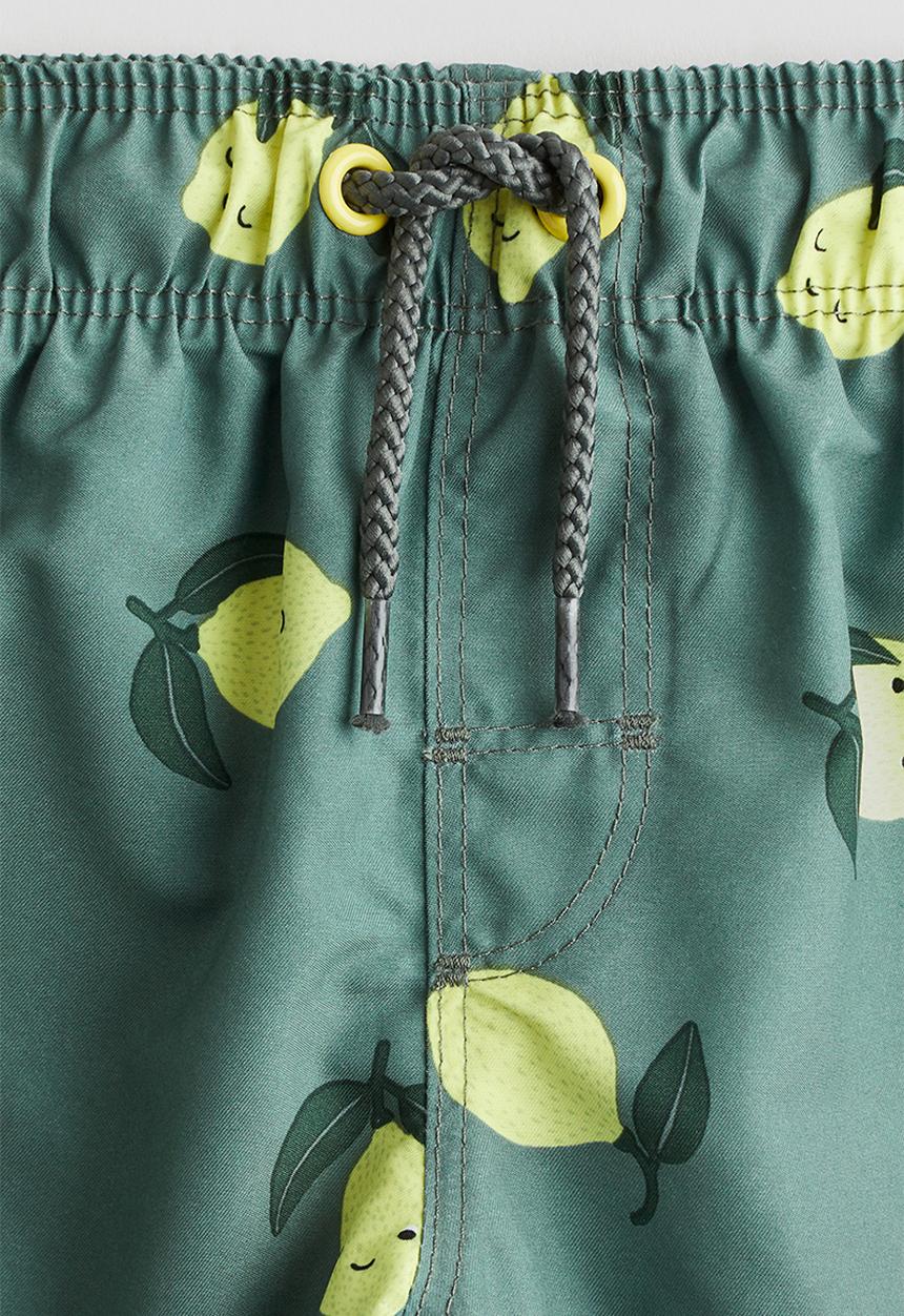 H&M - Printed swim shorts - green lemons