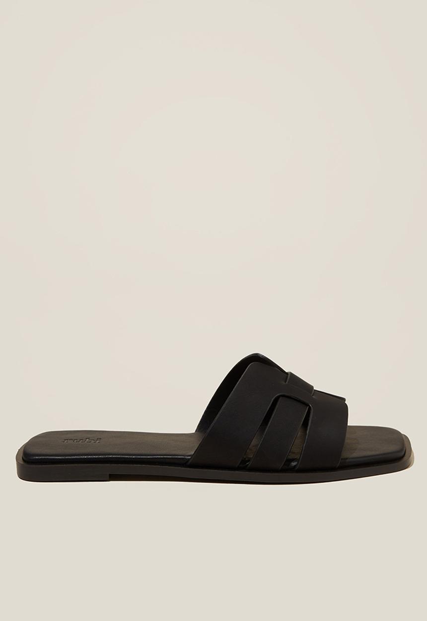 Cotton On - Sierra woven slide - black