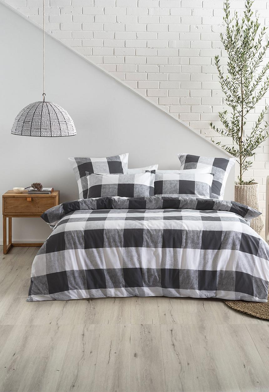 Linen House - Alec Duvet Cover Set - Carbon
