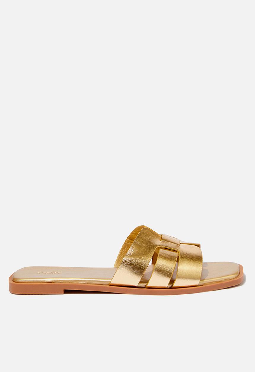 Cotton On - Sierra Woven Slide - Gold