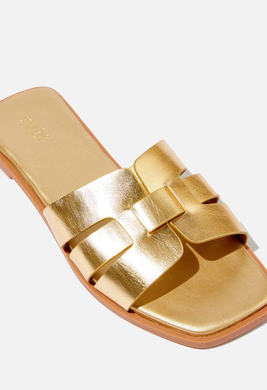 Cotton On - Sierra Woven Slide - Gold