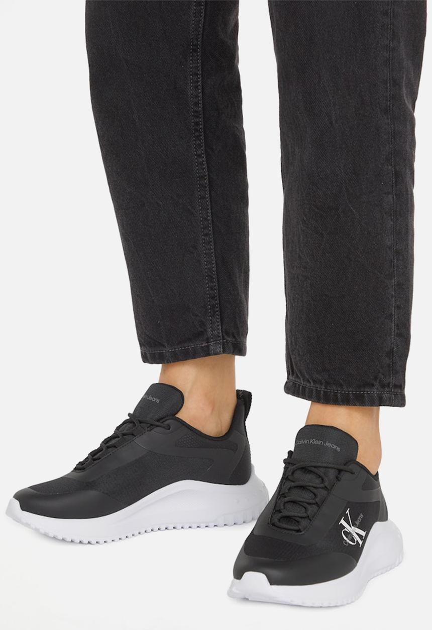 Calvin Klein - EVA Runner Low Lace Mix Ml Wn - Black/Bright White