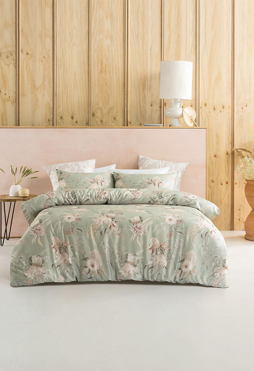 Linen House - Nella Duvet Cover Set - Sage