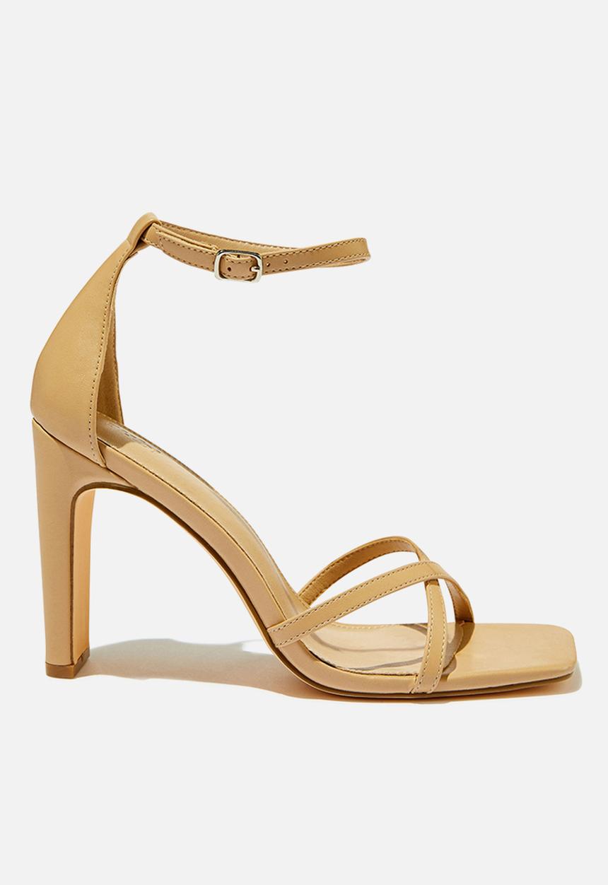 Cotton On - Minnie strappy block heel - camel smooth
