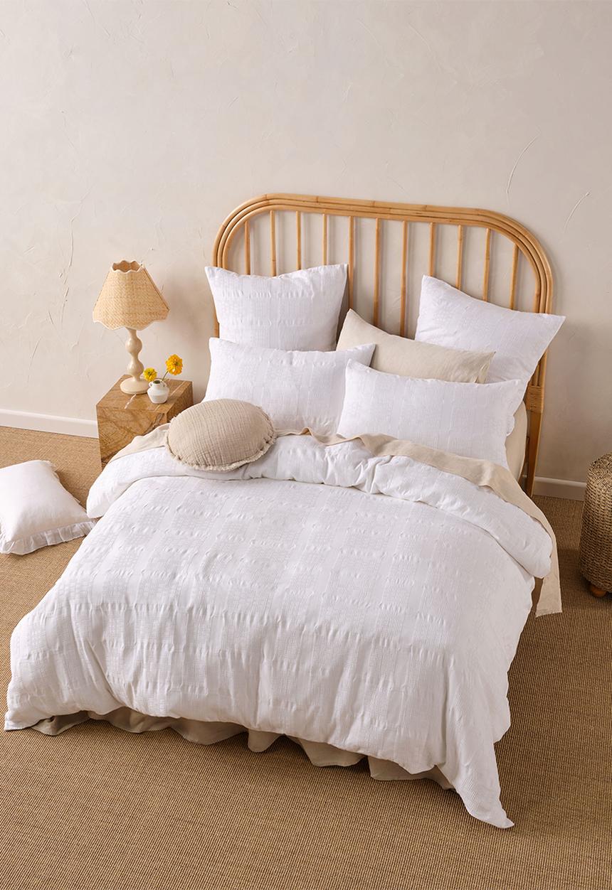 Linen House - Seren Duvet Cover Set - White