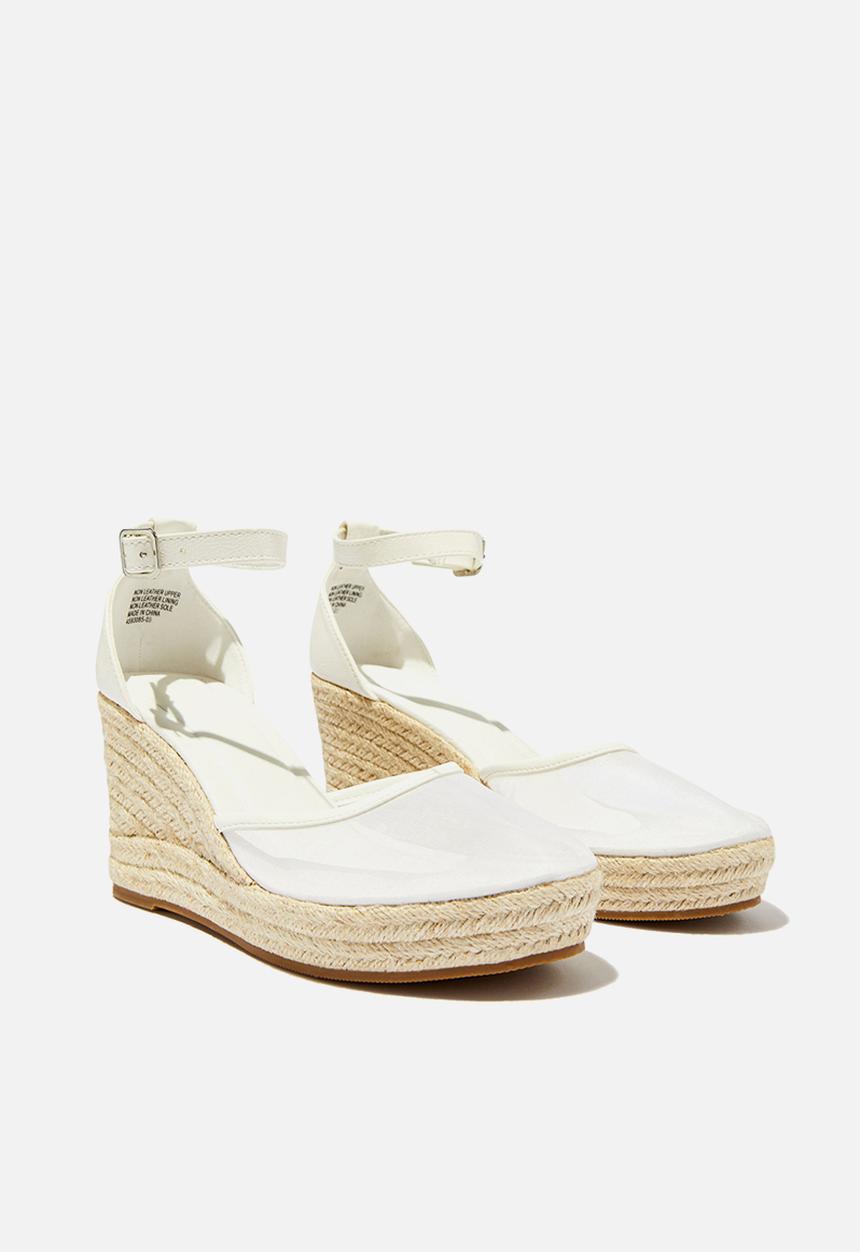 Cotton On - Lola Closed Toe Espadrille - Vanilla Mesh