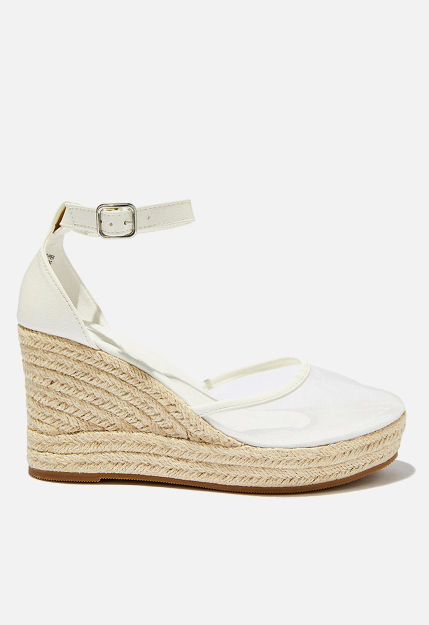 Cotton On - Lola Closed Toe Espadrille - Vanilla Mesh