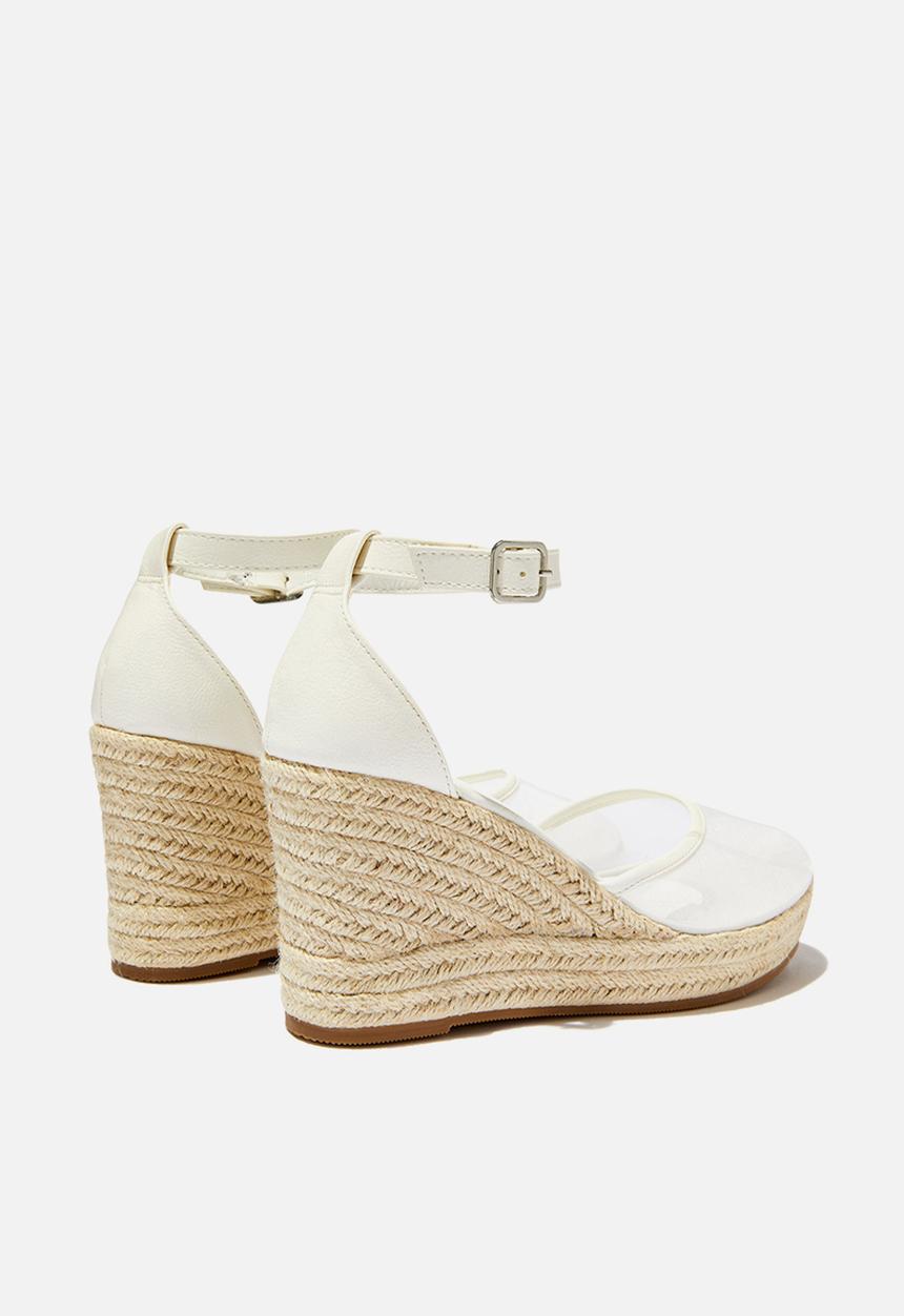 Cotton On - Lola Closed Toe Espadrille - Vanilla Mesh