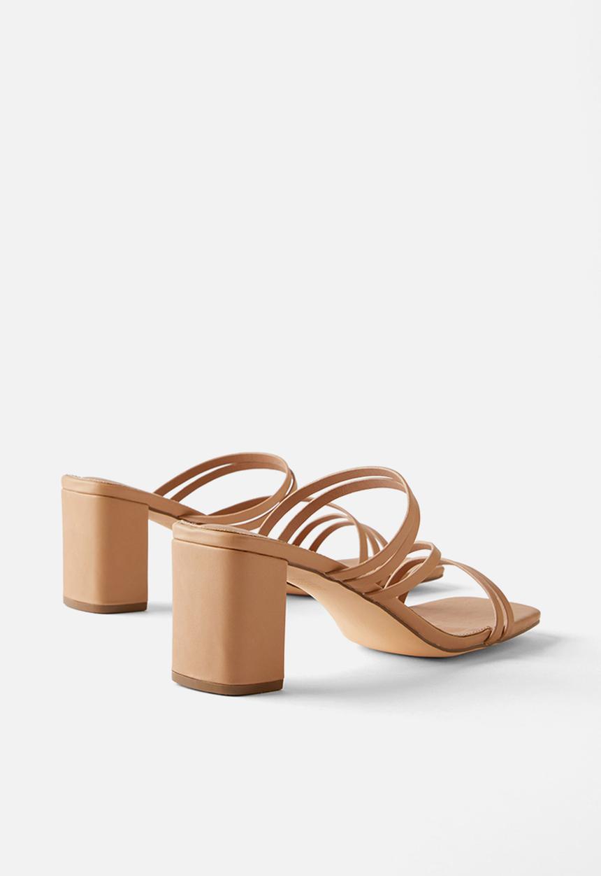 Cotton On - Eden Strappy Block Heel Mule - Camel Smooth