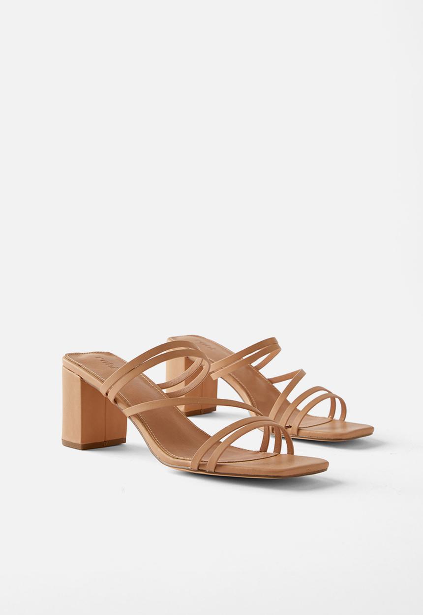 Cotton On - Eden Strappy Block Heel Mule - Camel Smooth