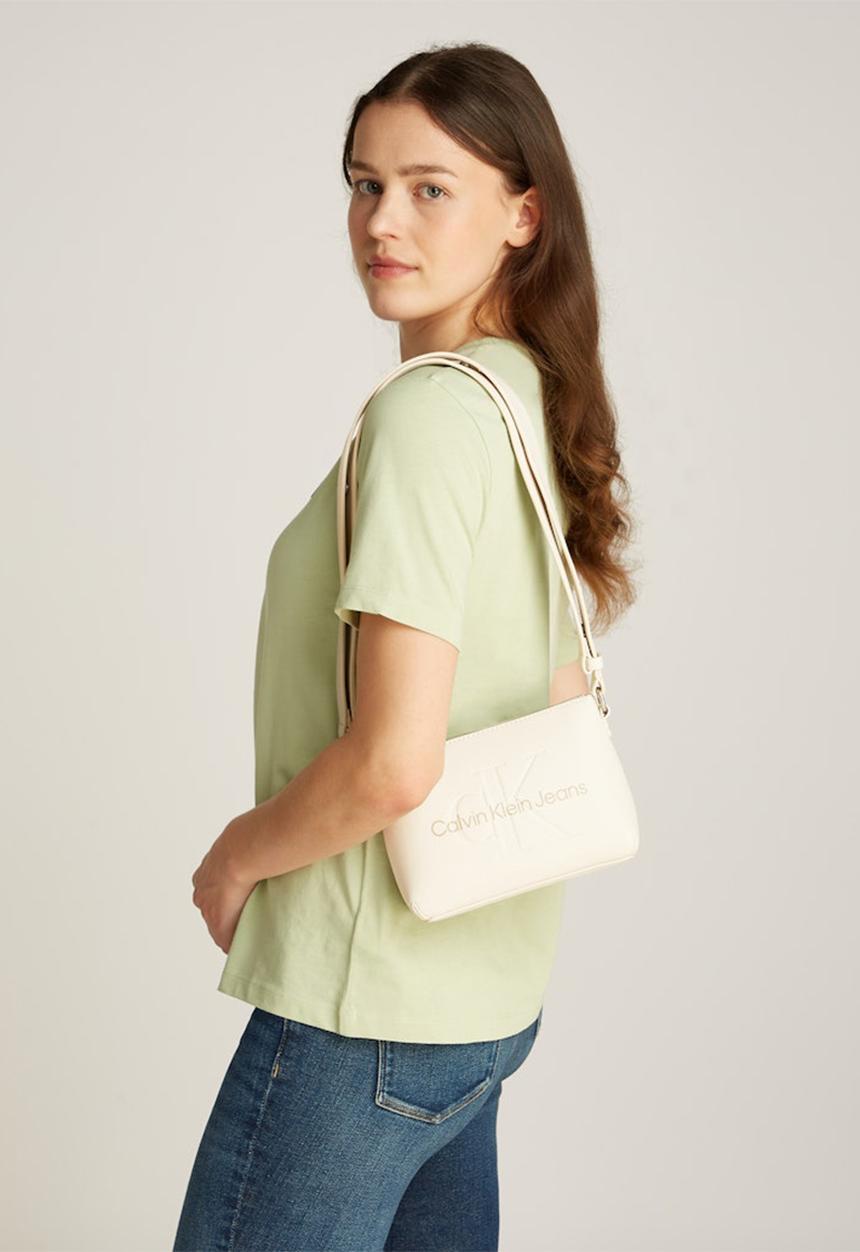 Calvin Klein - Scuplted camera pouch bag-eggshell