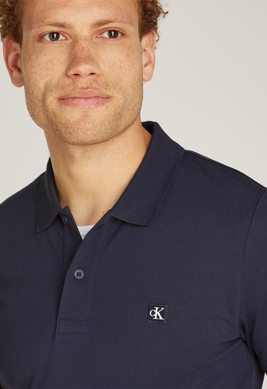 Calvin Klein - Ck embro badge slim polo - Night Sky