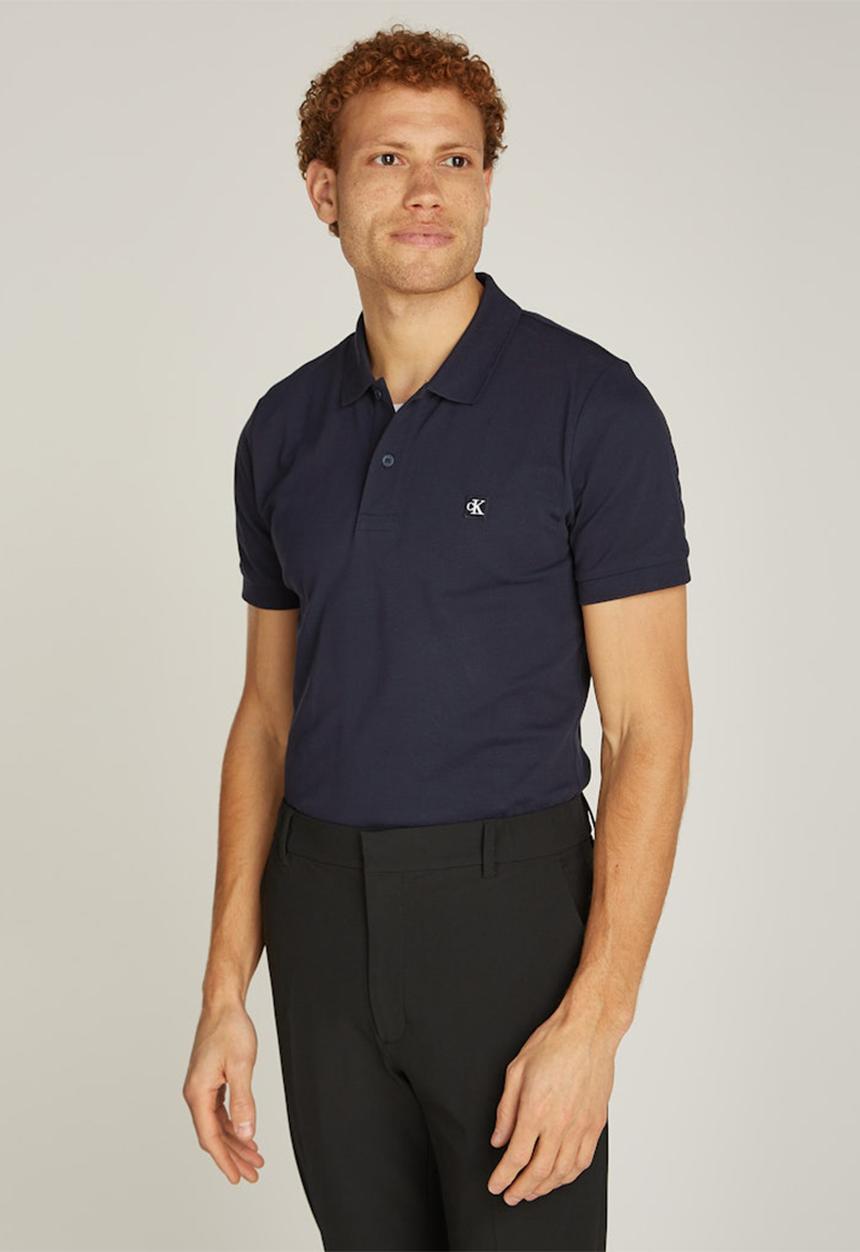 Calvin Klein - Ck embro badge slim polo - Night Sky
