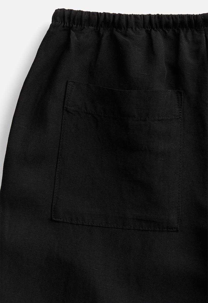 H&M - Linen-blend trousers - black