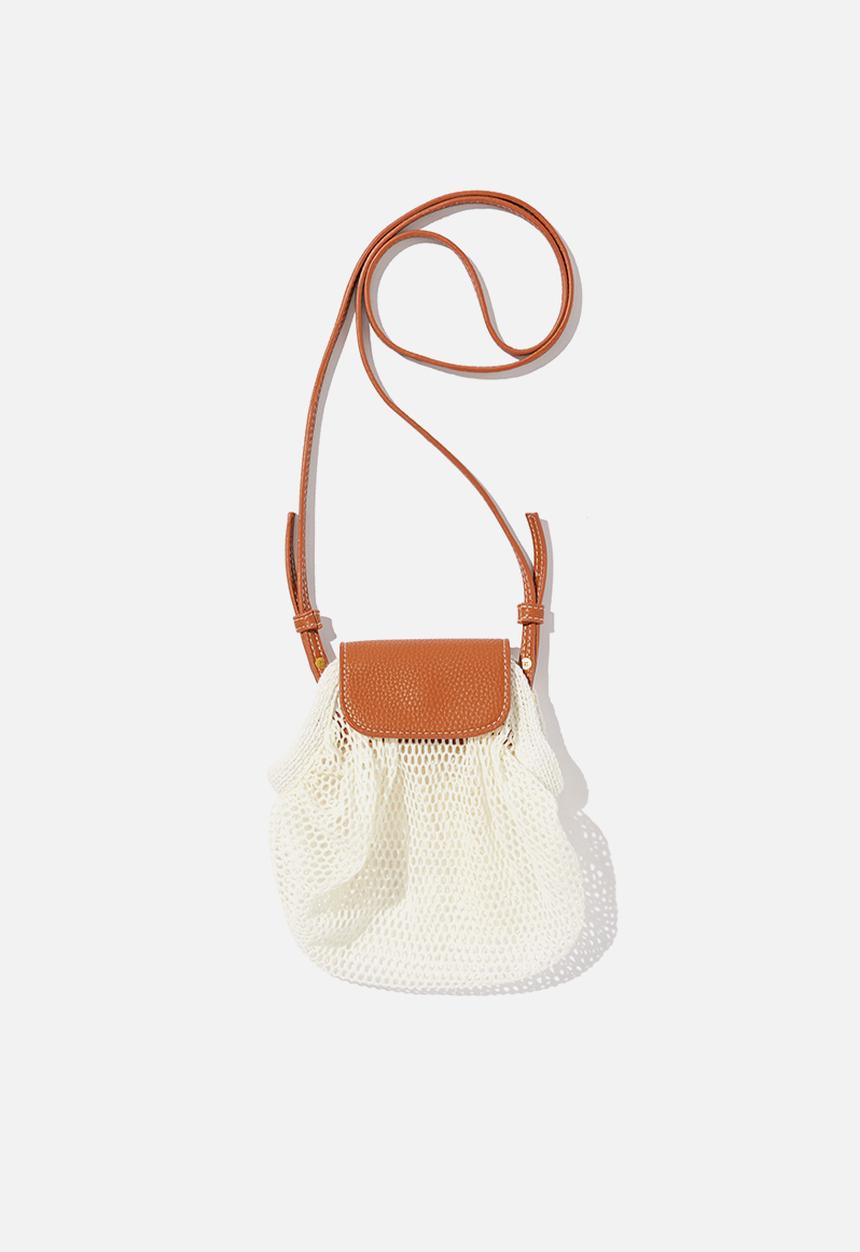 Rubi - Eve netted crossbody bag - white