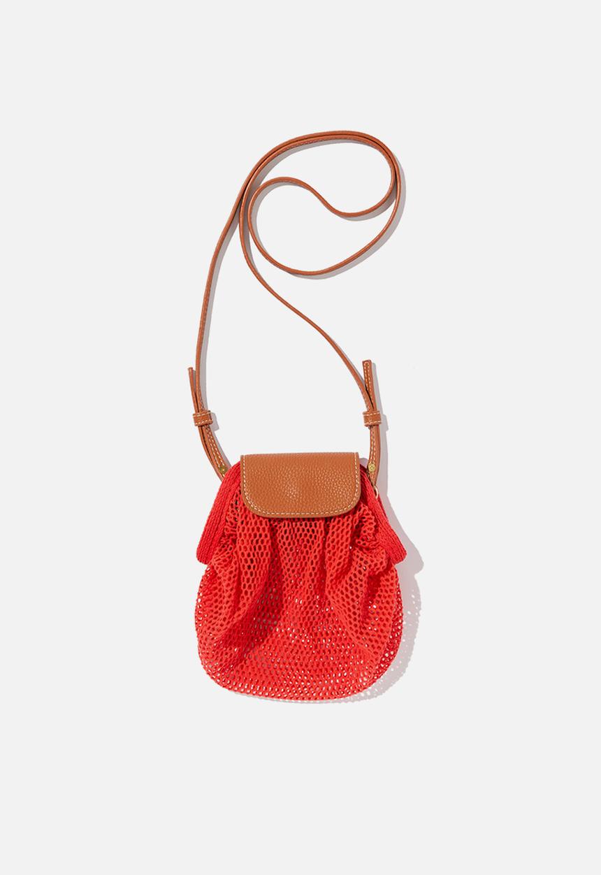 Rubi - Eve netted crossbody bag - scarlet red