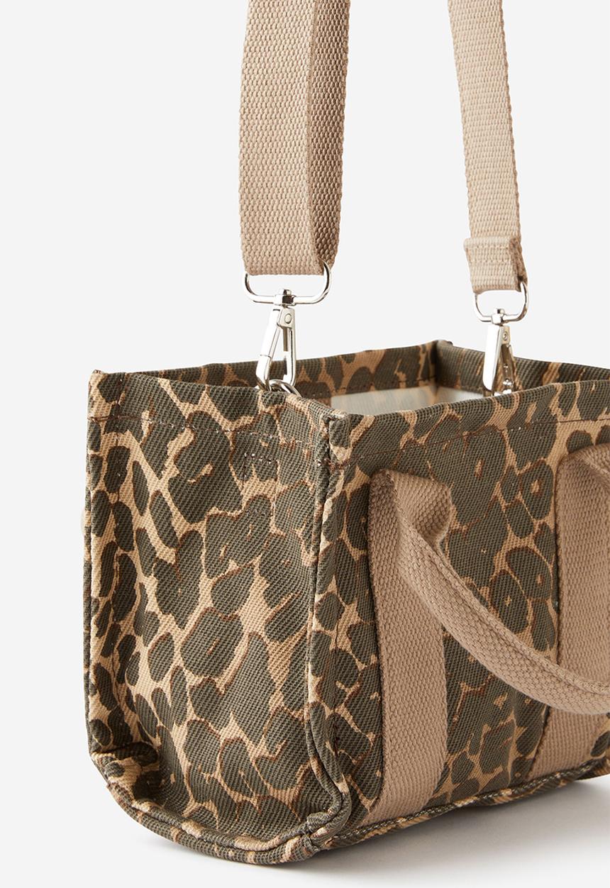 Rubi - The mini stand by tote - leopard canvas