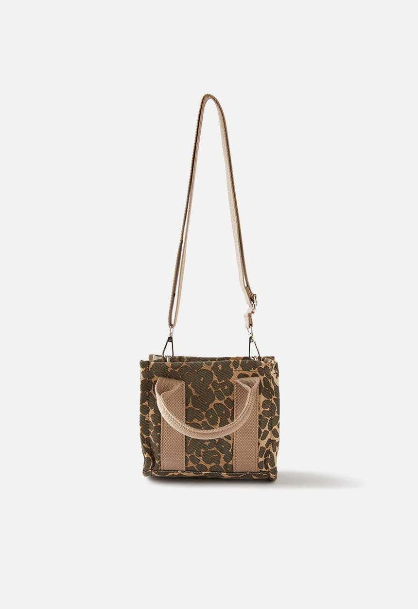 Rubi - The mini stand by tote - leopard canvas
