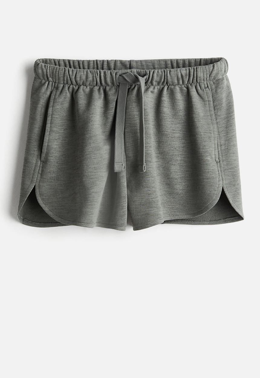 H&M - Sweatshirt shorts - light khaki green marl