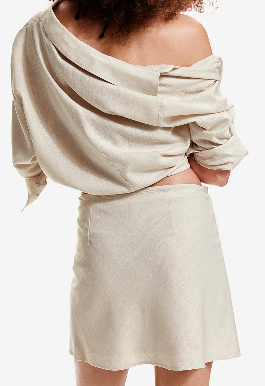 H&M - A-line mini skirt - beige