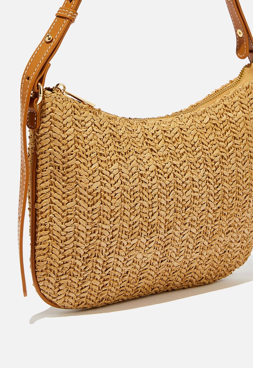 Rubi - Aries collection bag - chocolate/natural woven