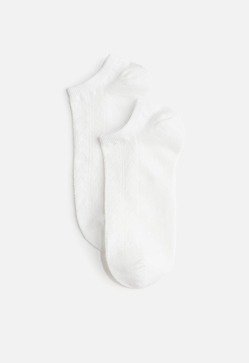 H&M - 7 Pack trainer socks - white