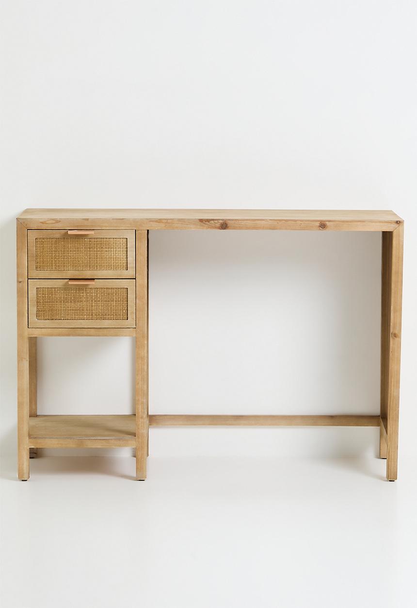 Sixth Floor - Quinn rattan desk-natural