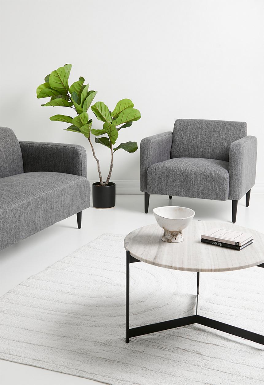 Sixth Floor - Kenzi armchair - Greenwhich graphite