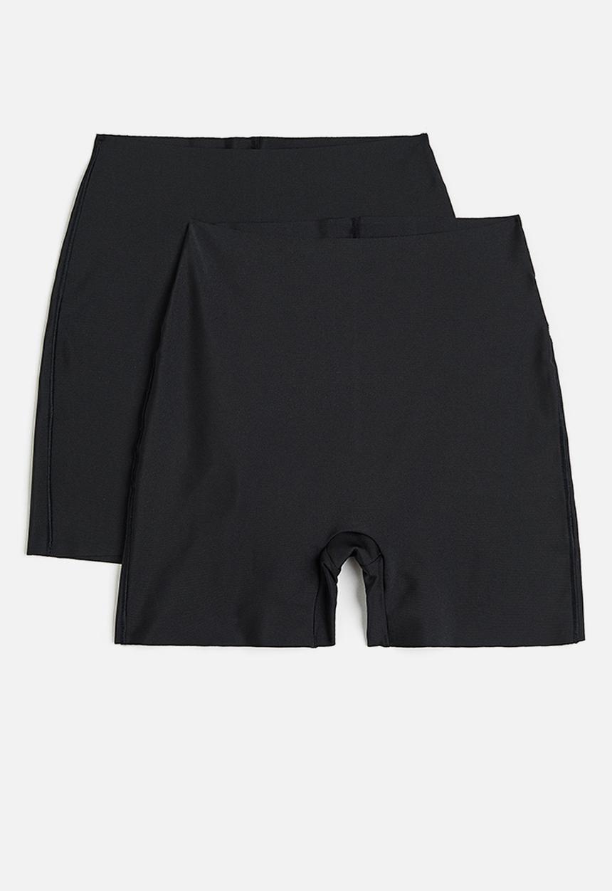 H&M - 2-Pack light shaping bikers - black