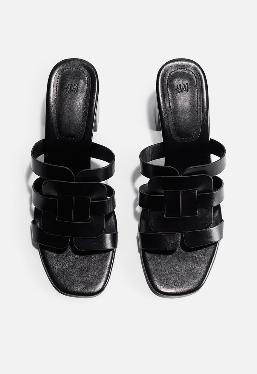 H&M - Block-heeled sandals - black