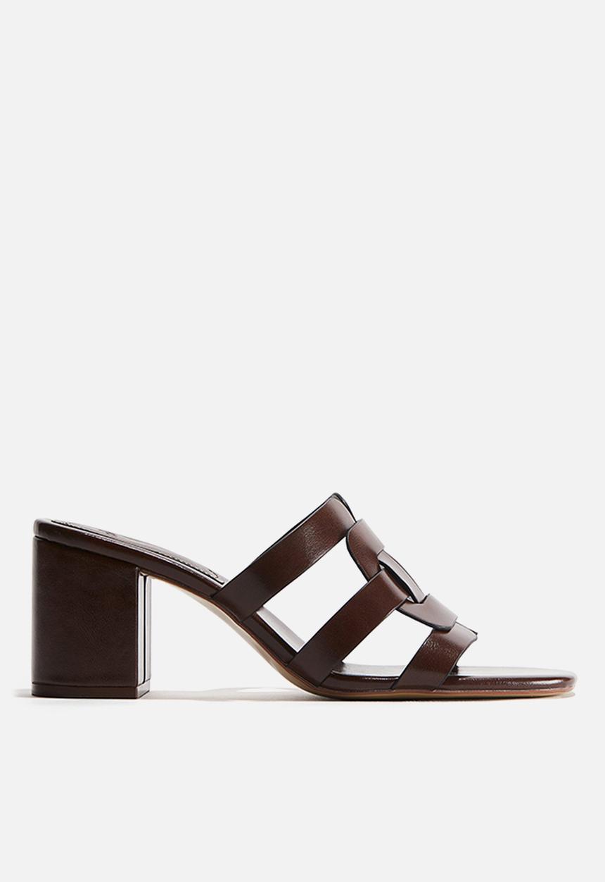 H&M - Block-heeled sandals - dark brown