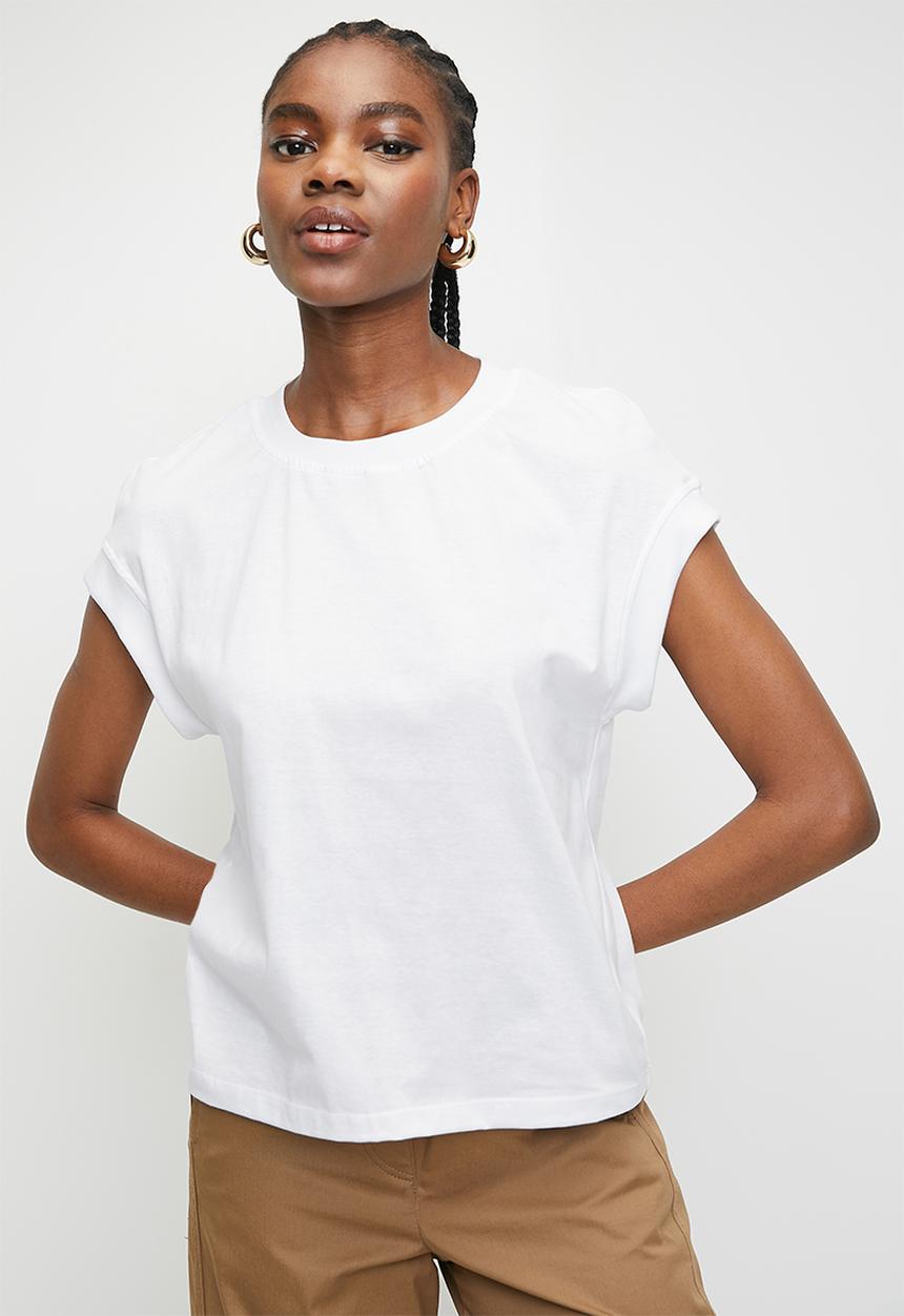 Superbalist - Extended shoulder tee - white