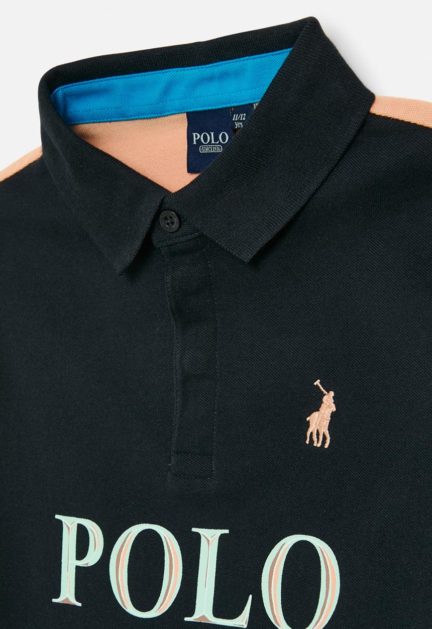 POLO - Boys dylan colour blocked golfer - navy