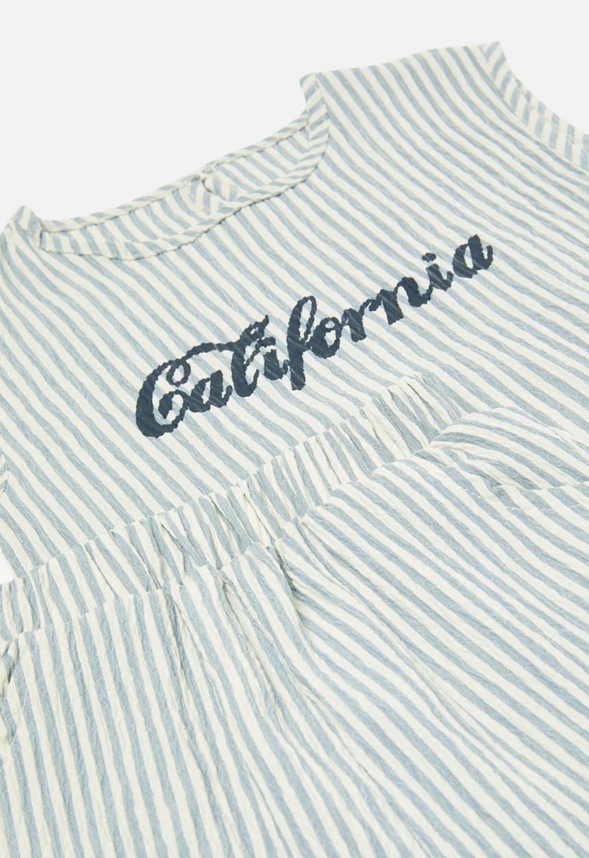 Pop Candy - Striped top & short set-blue