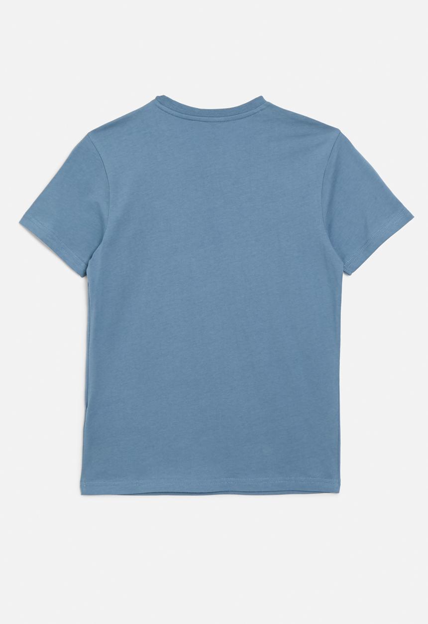POLO - Boys bongani embroidered short sleeve tee - denim blue