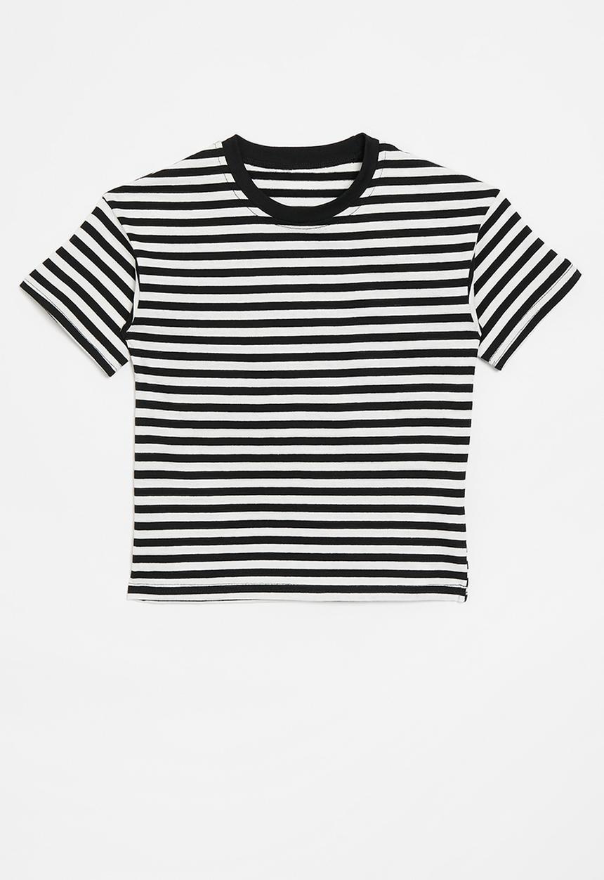 Pop Candy - Stripe t-shirt - black & white