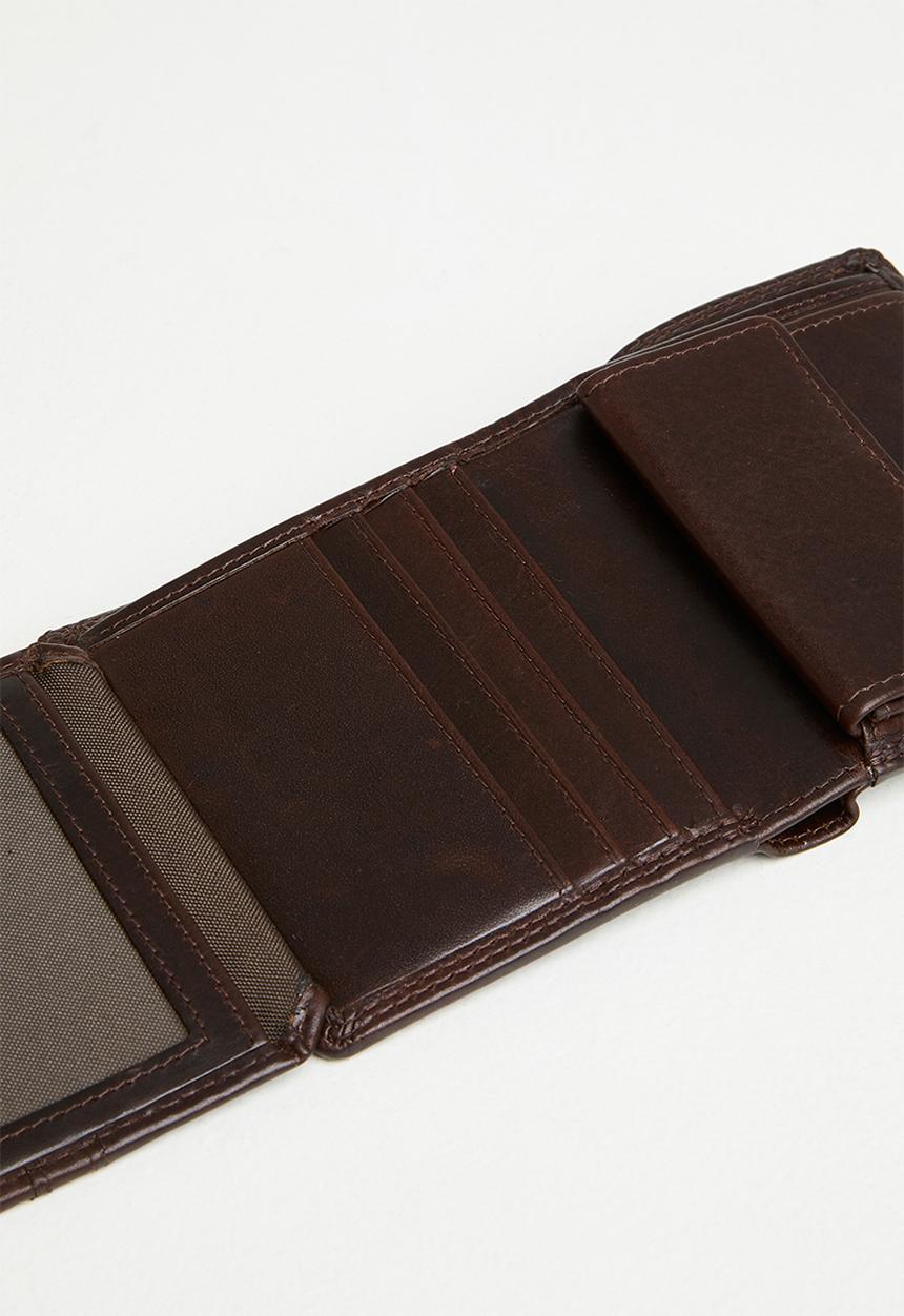 POLO - Polo billfold with extra card flap - brown