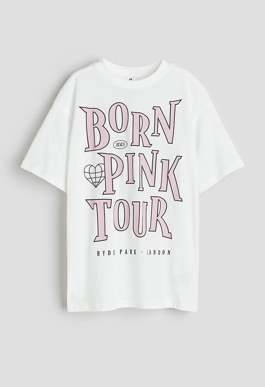 H&M - Oversized printed T-shirt - white